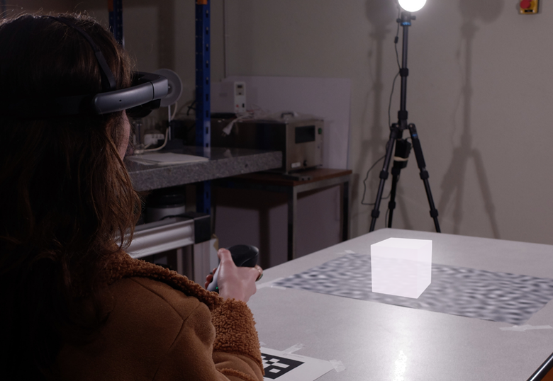 Is that virtual object really sitting on the table?